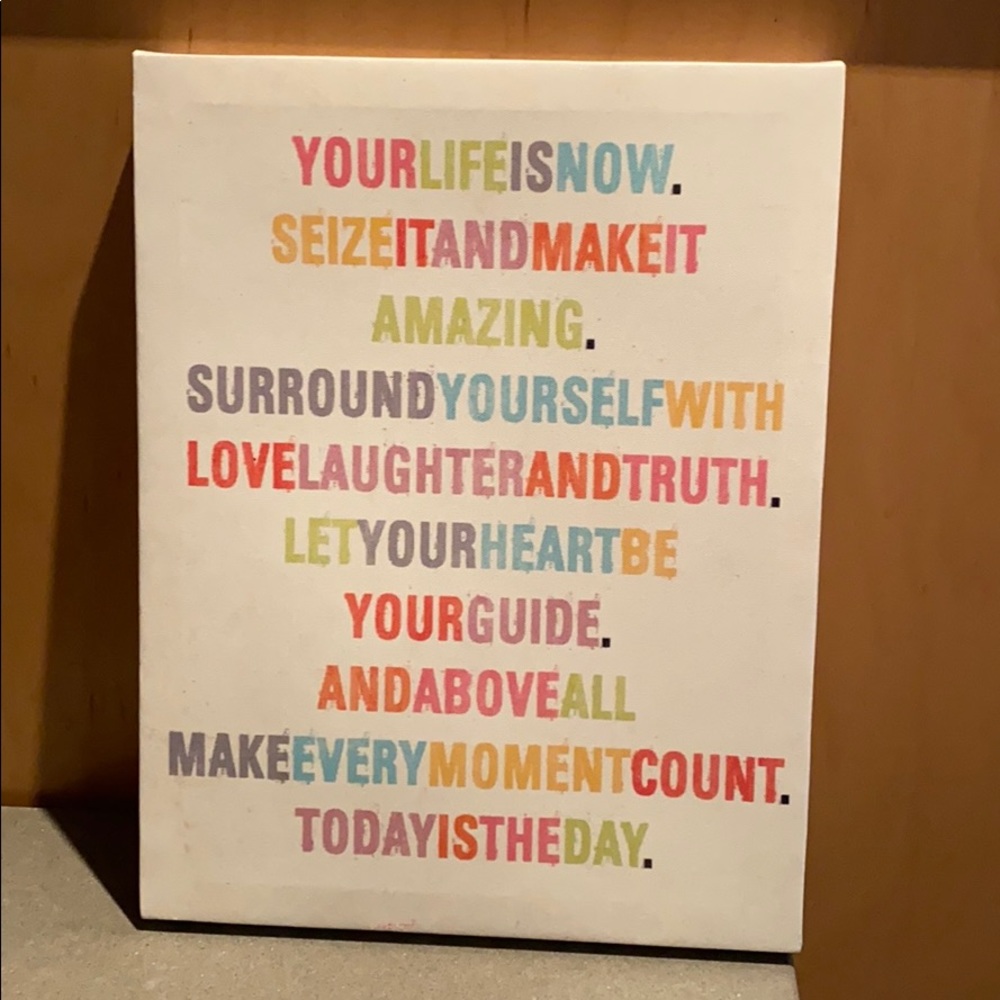 Inspirational wall art